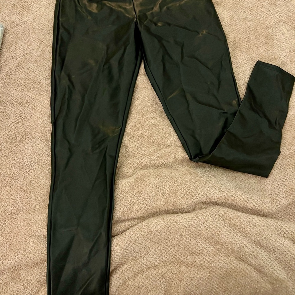 Black Faux Leather Leggings Size XL